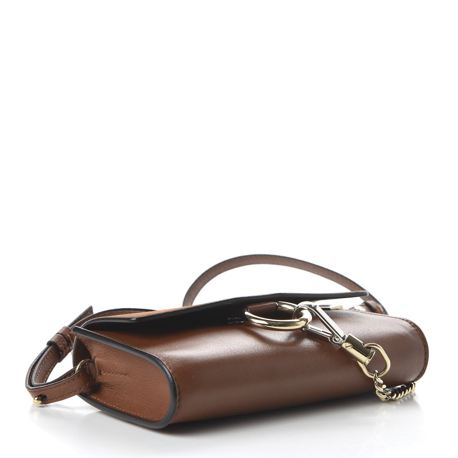 Chloe Suede Calfskin Mini Faye Shoulder Bag Tobacco 4 of 10