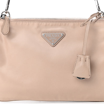 Prada Re-Nylon Saffiano Re-Edition 2000 Double Zip Crossbody Bag Cammeo 9 of 11