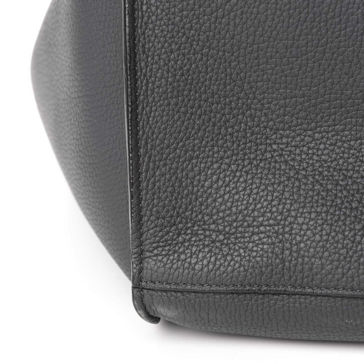 Supple Grained Calfskin Small Big Bag Anthracite