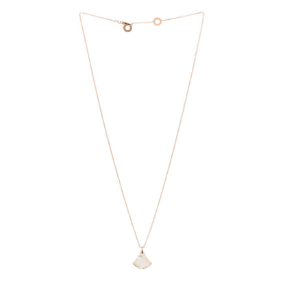Bulgari 18K Rose Gold Diamond Mother of Pearl Small Divas' Dream Pendant Necklace 2 of 5