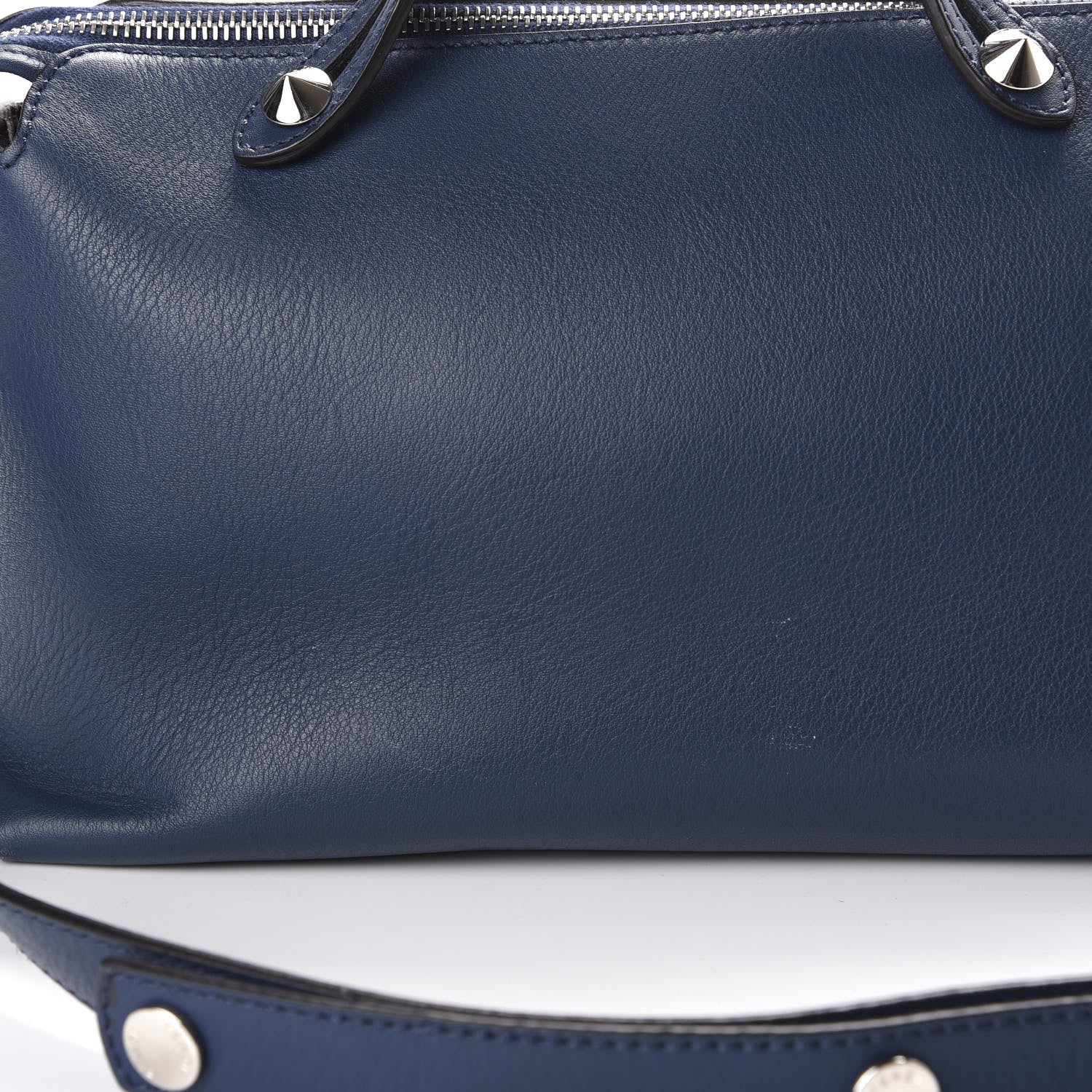 Fendi Vitello Dolce Medium By The Way Boston Bag Blue 12 of 14