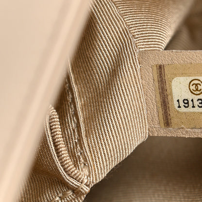 Chanel Patent Chevron Quilted New Medium Boy Flap Light Beige 7 of 10