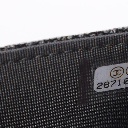 Chanel Metallic Caviar Quilted Golden Class Wallet On Chain WOC Dark Grey 8 of 11
