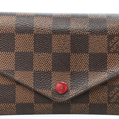 Louis Vuitton Damier Ebene Josephine Wallet Red 9 of 17