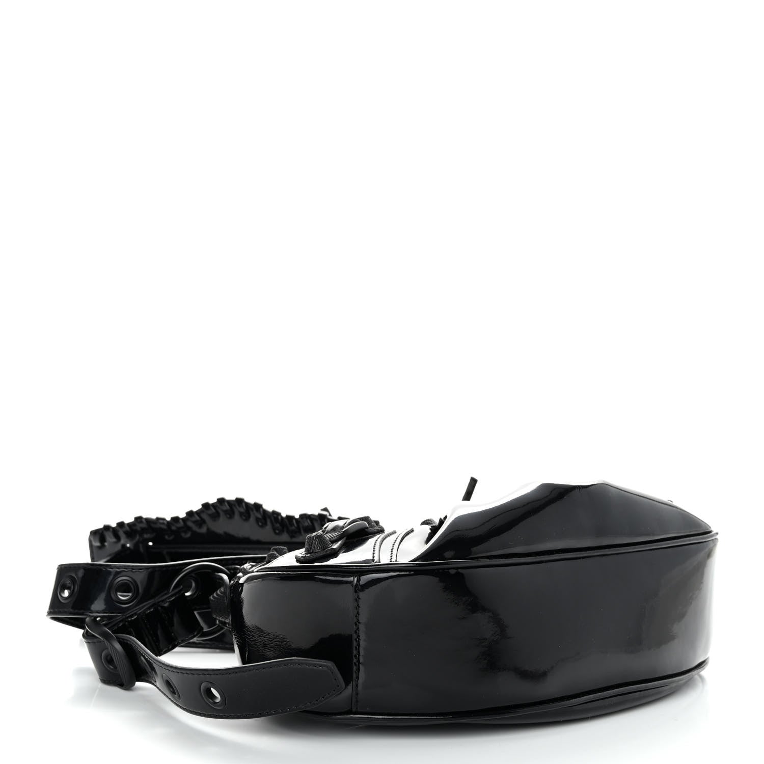 Balenciaga Patent Faux Leather Le Cagole Shoulder Bag XS Black 4 of 9