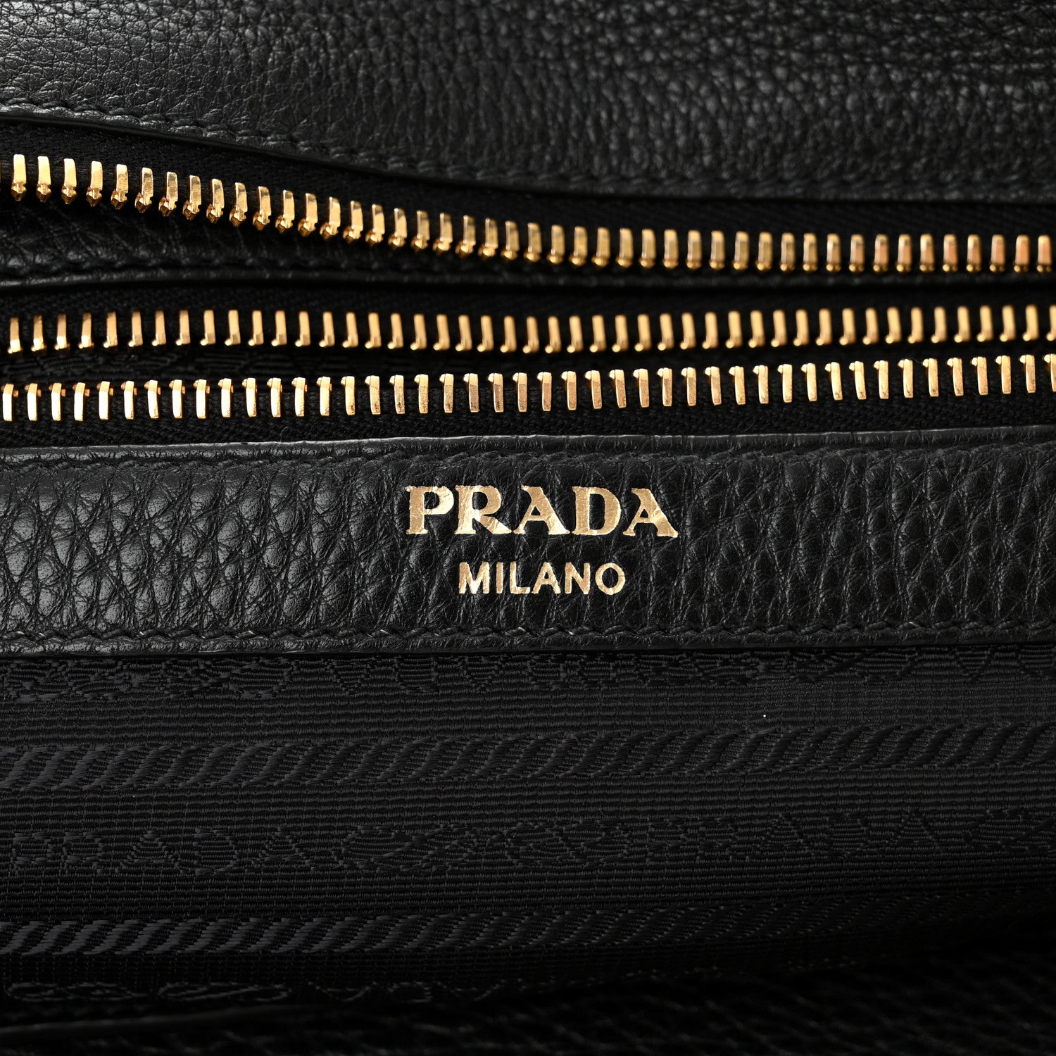 Prada Vitello Daino Pocket Shopping Tote Black 6 of 10