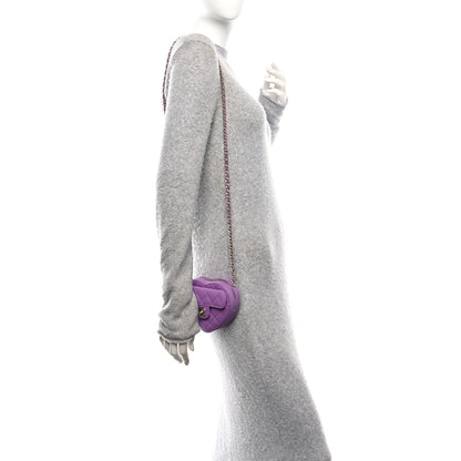 Chanel Lambskin Quilted CC In Love Heart Clutch With Chain Purple 2 of 10