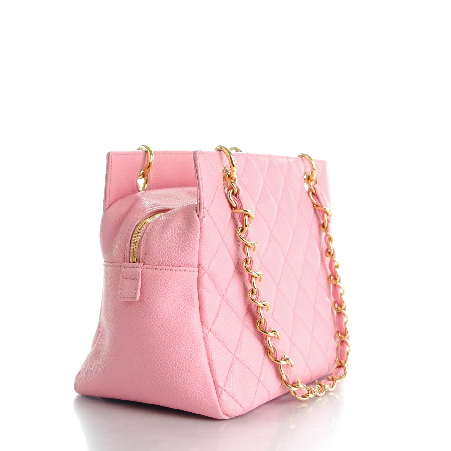 Caviar Quilted Petit Timeless Shopping Tote PTT Pink