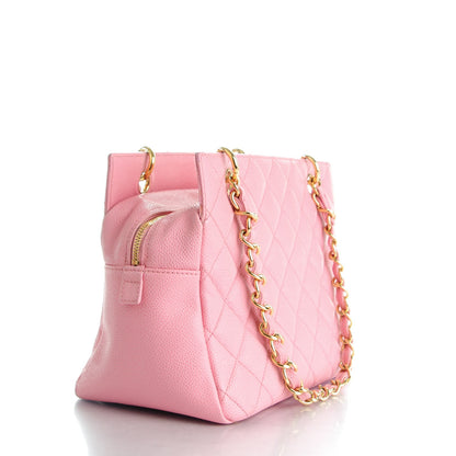 Chanel Caviar Quilted Petit Timeless Shopping Tote PTT Pink 3 of 9