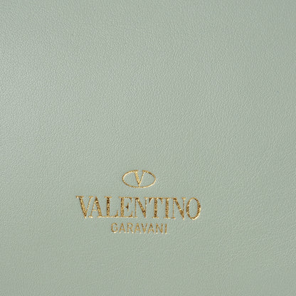 Valentino Garavani Calfskin Watercolor Small Rockstud Double Handle Tote Rose Green Yellow Sky 8 of 10