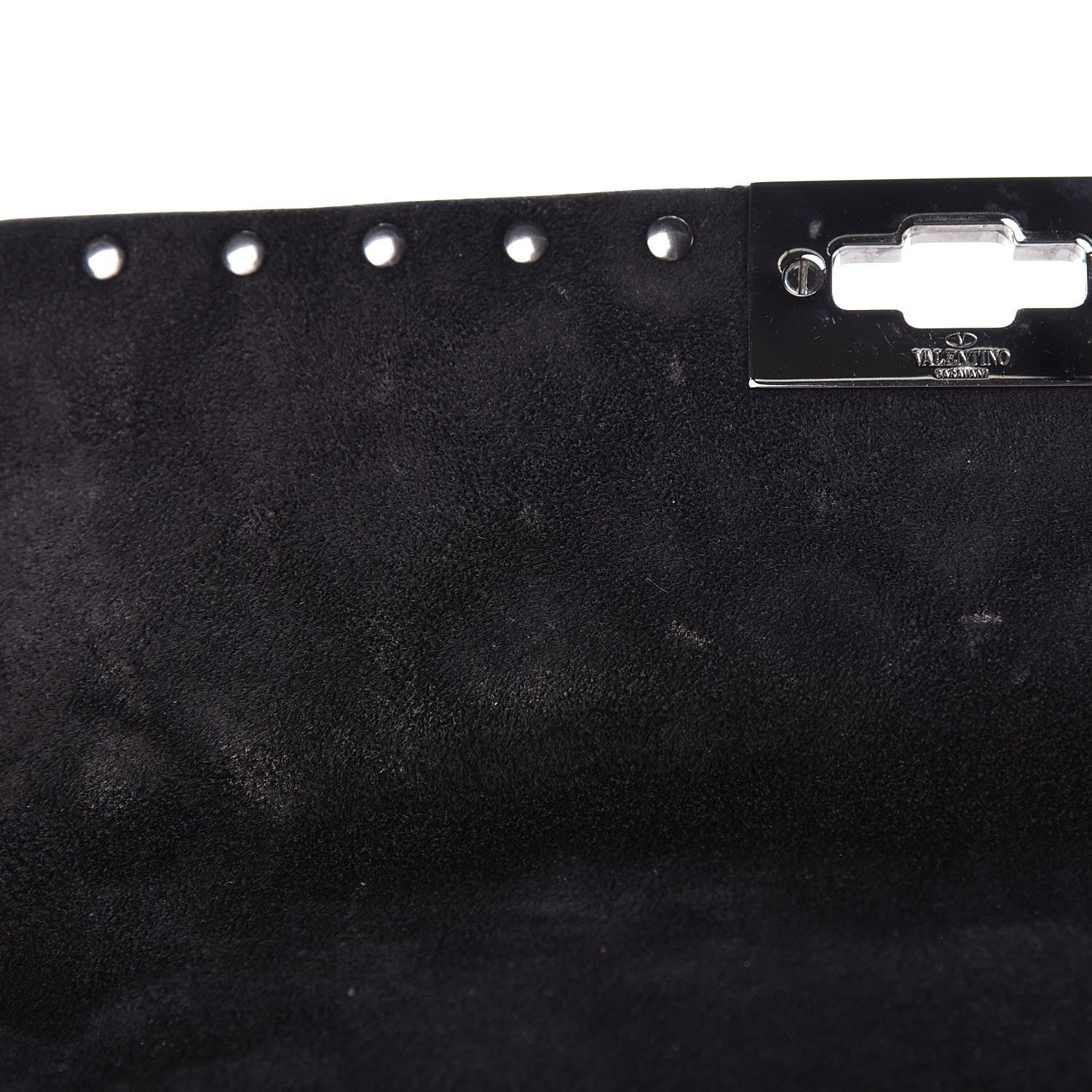 Valentino Garavani Craquele Nappa Medium Rockstud Spike Shoulder Bag Black 10 of 11