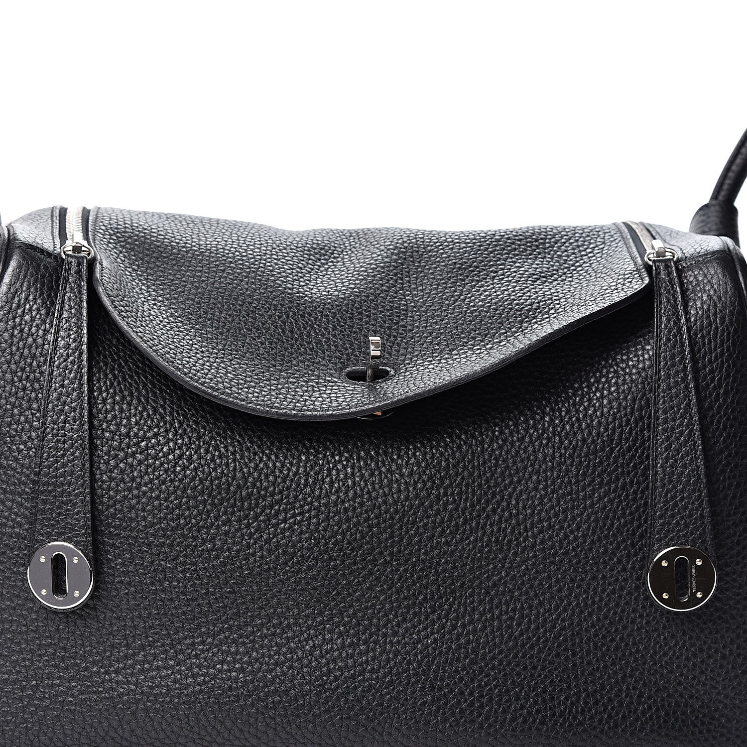 Hermes Taurillon Clemence Lindy 34 Black 6 of 9