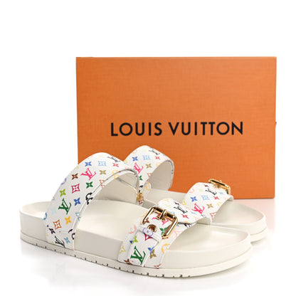Louis Vuitton LV X TM Monogram Multicolor Bom Dia Comfort Mule Sandals 40 White 10 of 10
