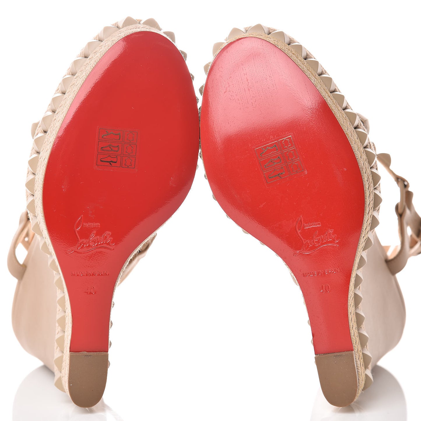 Calfskin Rope Cataclou 140 Wedge Sandals 40 Nude
