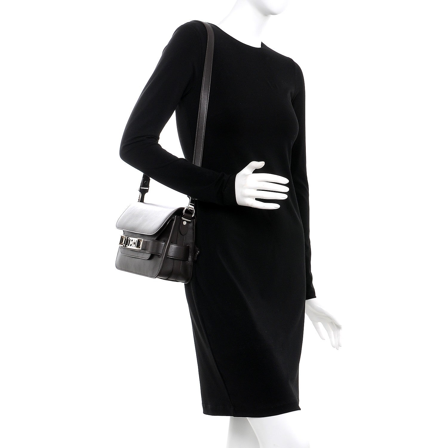 Proenza Schouler Smooth Calfskin Mini PS11 Classic Shoulder Bag Mogano 2 of 8