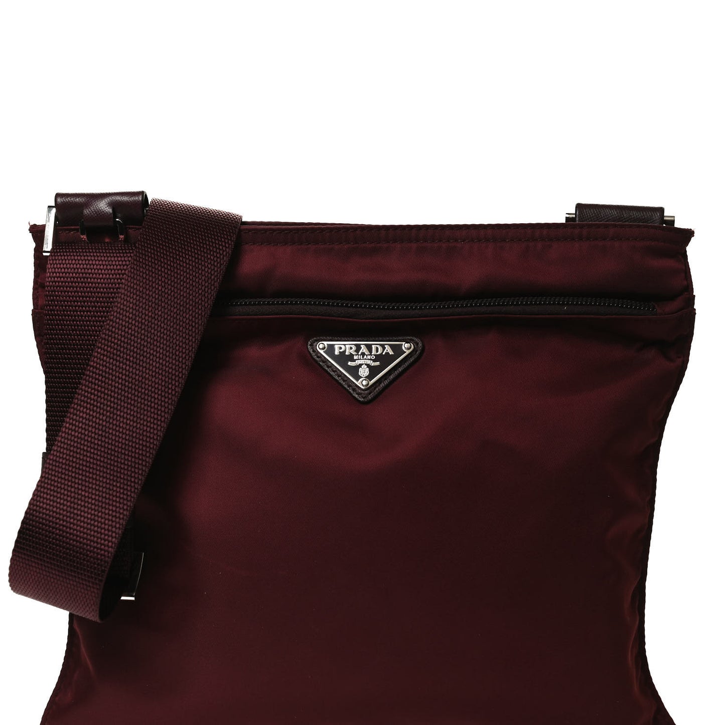 Nylon Vela Messenger Bag Granato