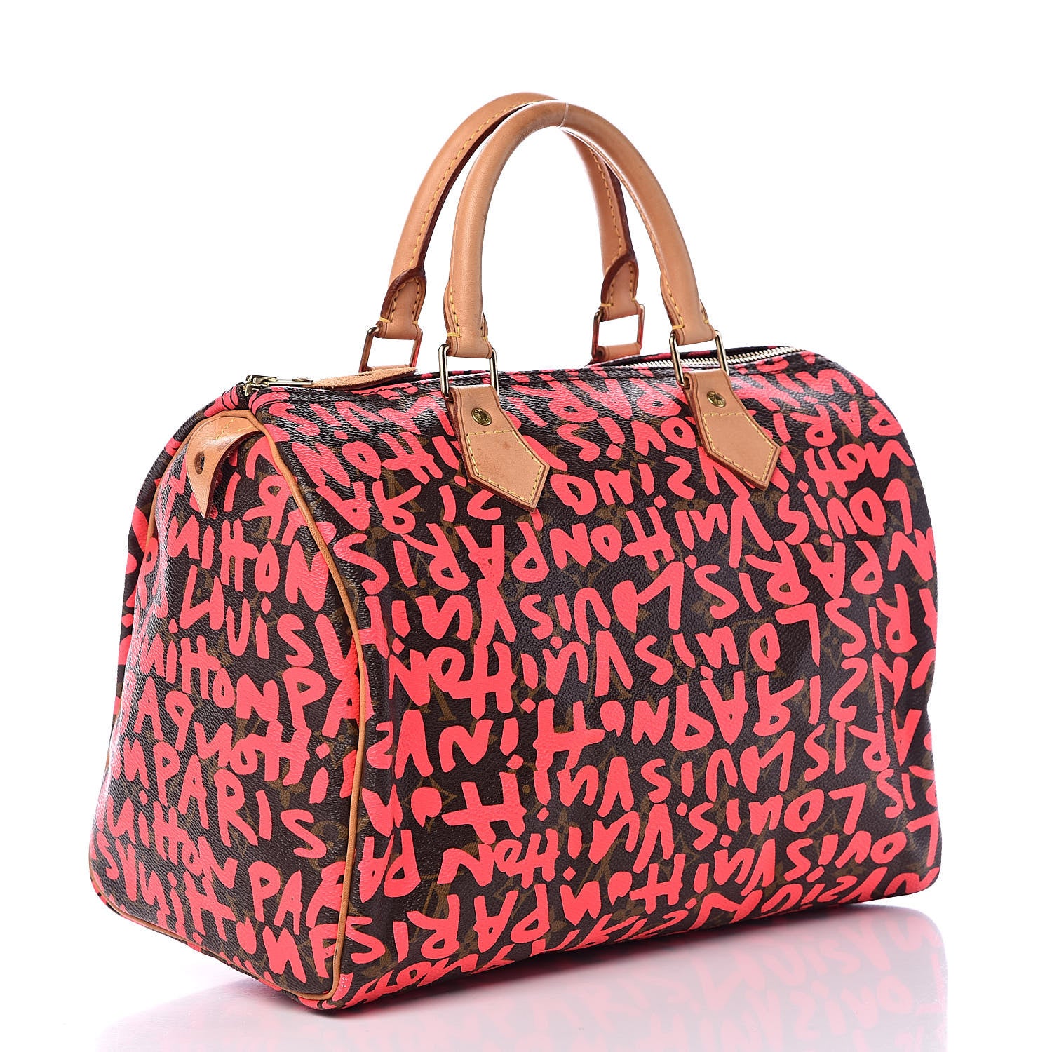 Louis Vuitton Monogram Graffiti Speedy 30 Fuchsia 3 of 17