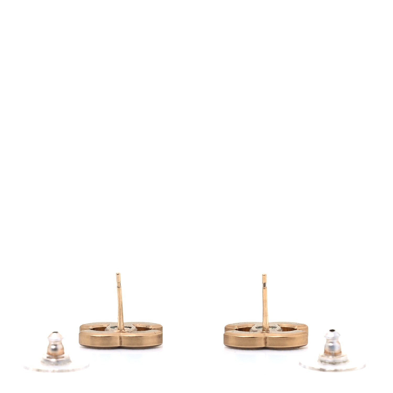 Chanel Crystal CC Earrings Gold 3 of 3