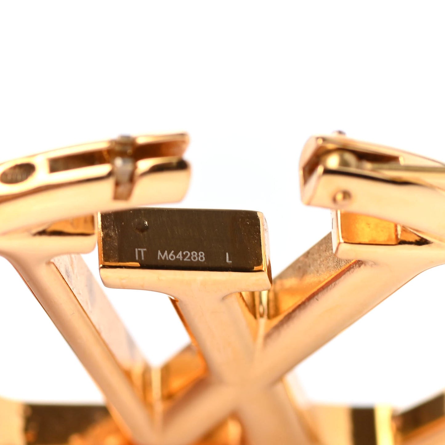 Metal Louise Hoop Earrings Gold