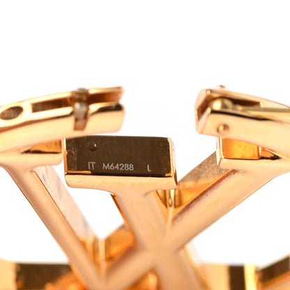Louis Vuitton Metal Louise Hoop Earrings Gold 4 of 4