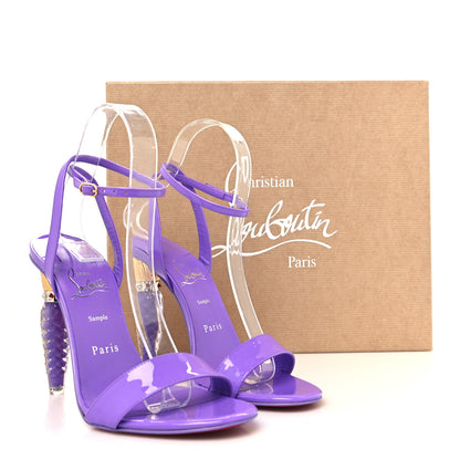 Christian Louboutin Patent Glossy Lipgloss Queen 100 Sandals 37 Ole 8 of 8