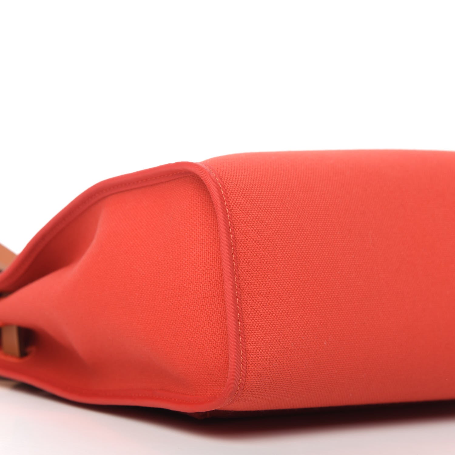 Hermes Vache Hunter Toile Herbag Zip 31 PM Rouge Tomate Natural 6 of 9