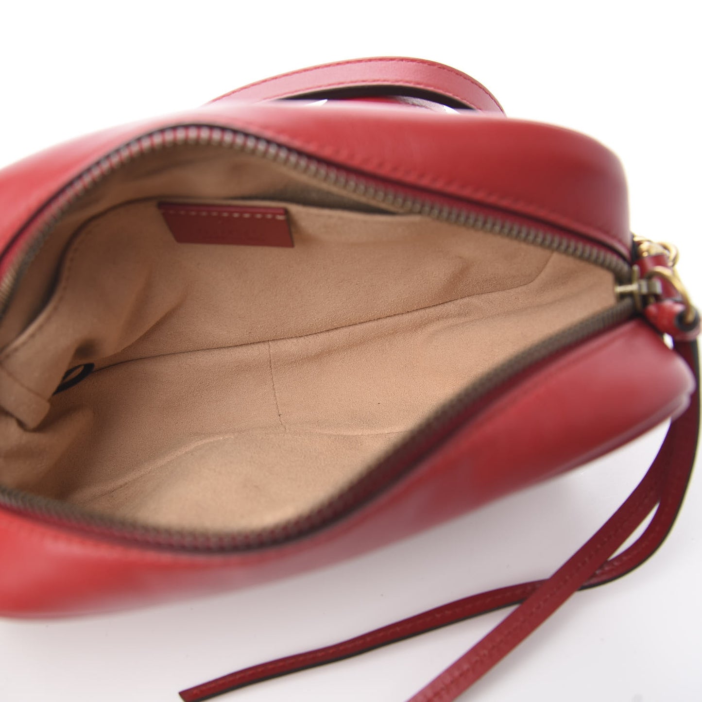 Calfskin Matelasse Mini GG Marmont Chain Shoulder Bag Hibiscus Red