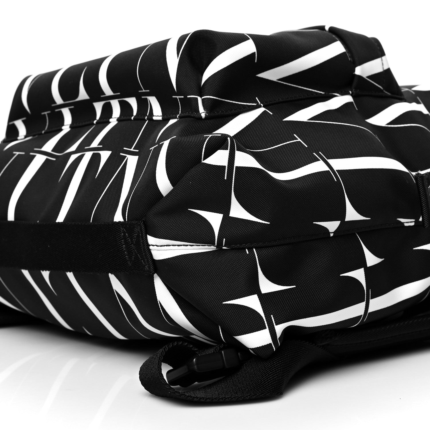 Valentino Garavani Nylon VLTN Times Backpack Black White 10 of 12