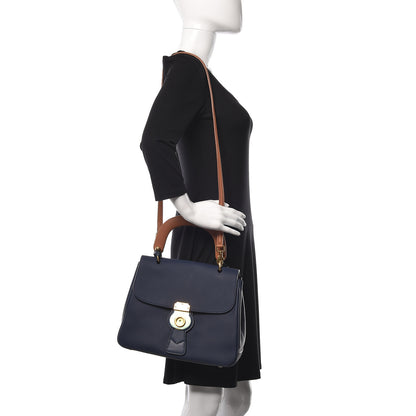 Burberry Trench Calfskin Medium DK88 Top Handle Bag Ink Blue 2 of 10