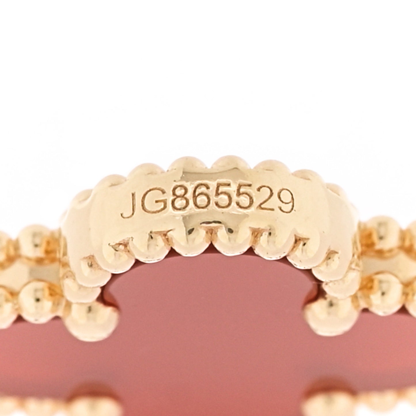 18K Yellow Gold Carnelian 5 Motifs Vintage Alhambra Bracelet
