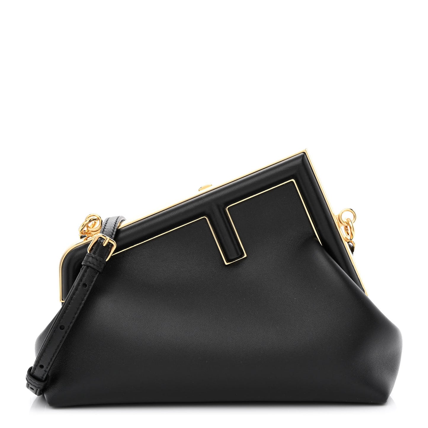 Shiny Nappa Small Fendi First Black