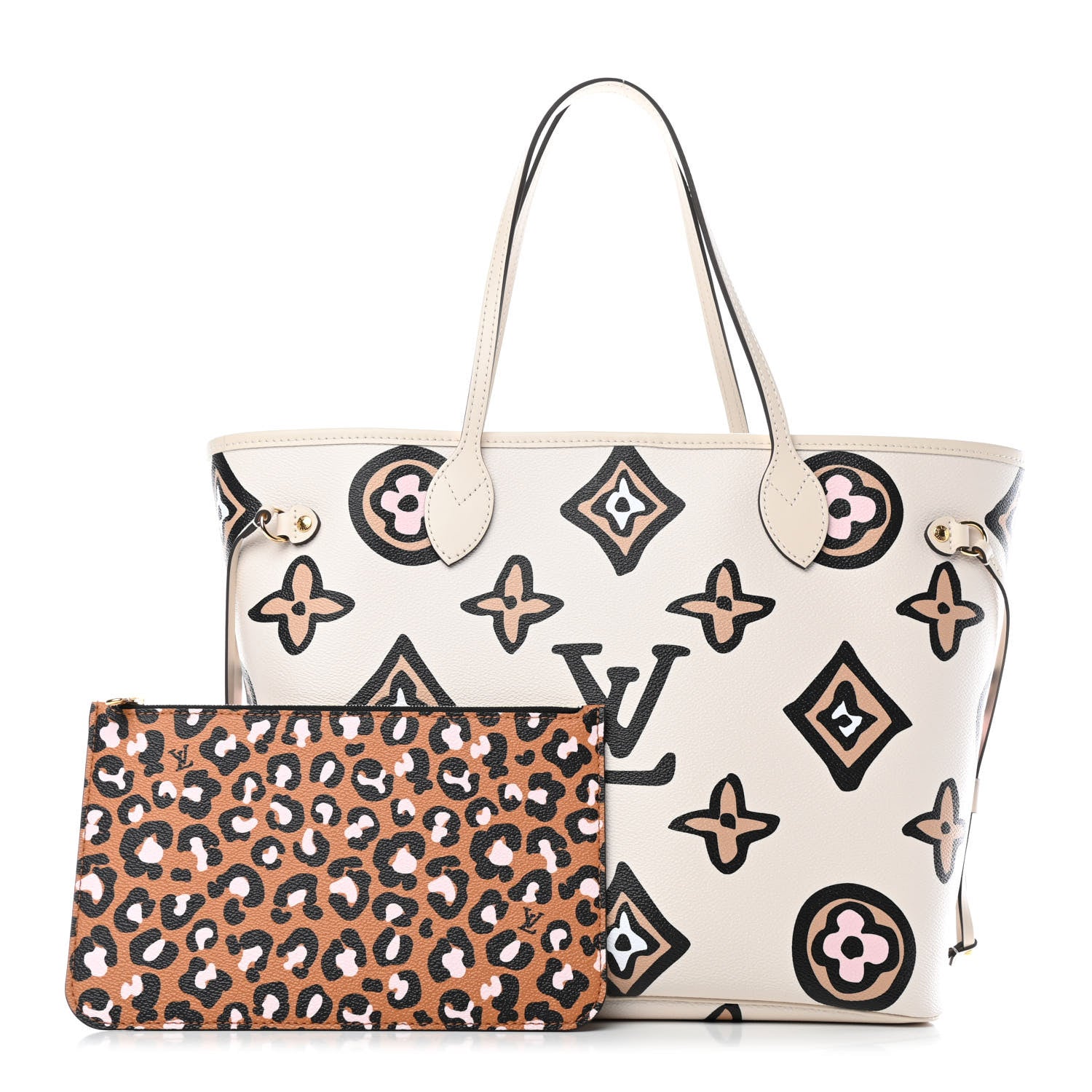 Louis Vuitton Monogram Giant Wild At Heart Neverfull MM Creme 1 of 4