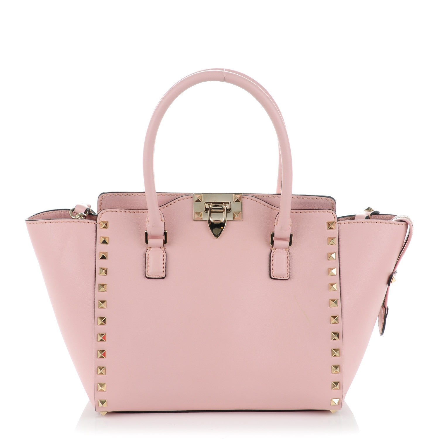 Valentino Garavani Vitello Small Rockstud Double Handle Tote Rose 1 of 10