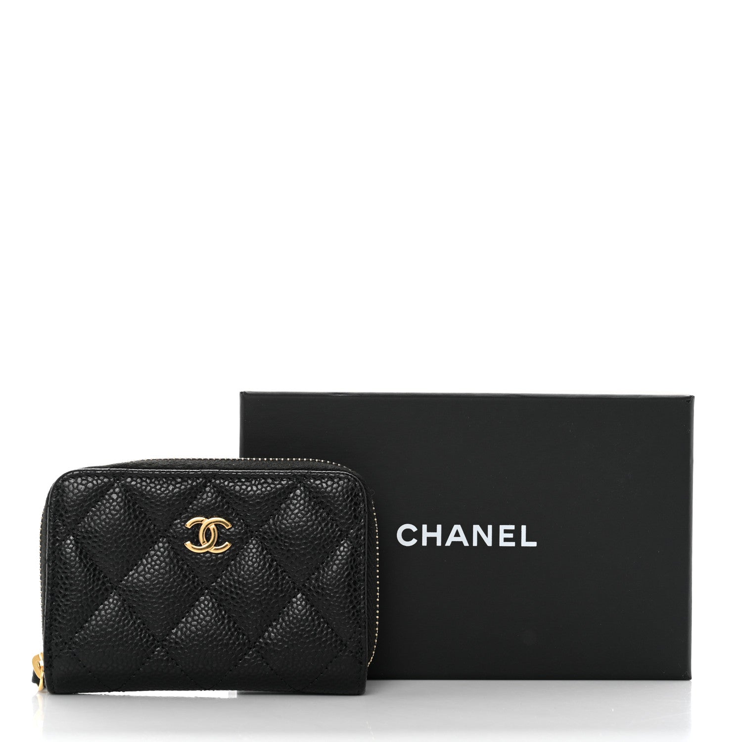 Chanel Caviar Quilted Classic Zipped Coin Purse Black 9 of 9