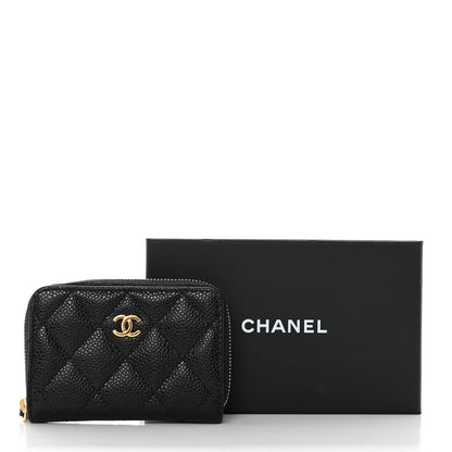 Chanel Caviar Quilted Classic Zipped Coin Purse Black 9 of 9