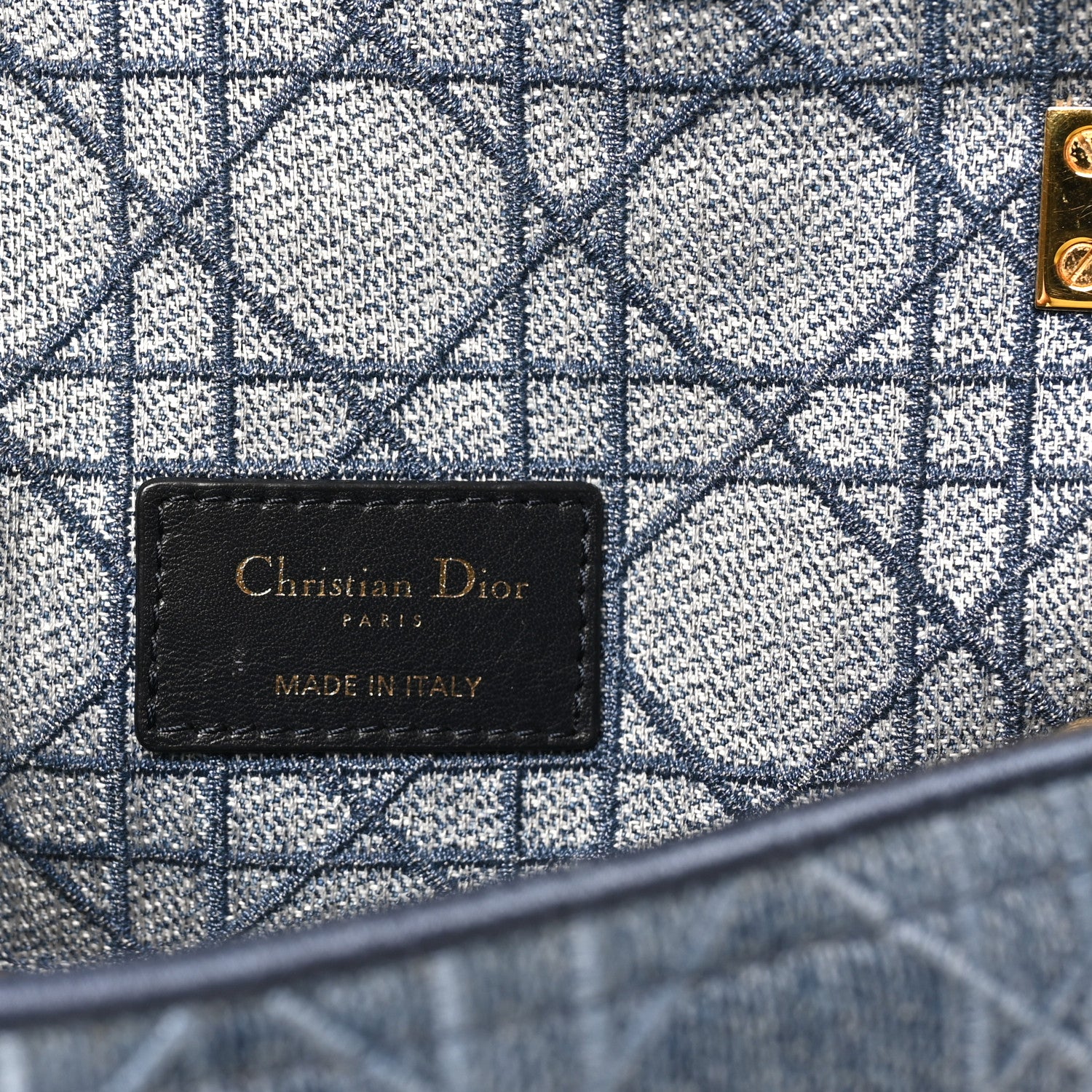 Christian Dior Denim Cannage Small Caro Bag Blue 6 of 9