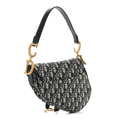 Christian Dior Oblique Saddle Bag Blue 3 of 11