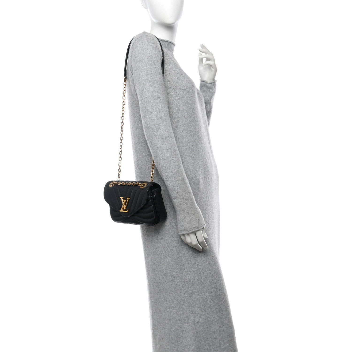 Louis Vuitton Calfskin New Wave Chain PM NM Black 2 of 11