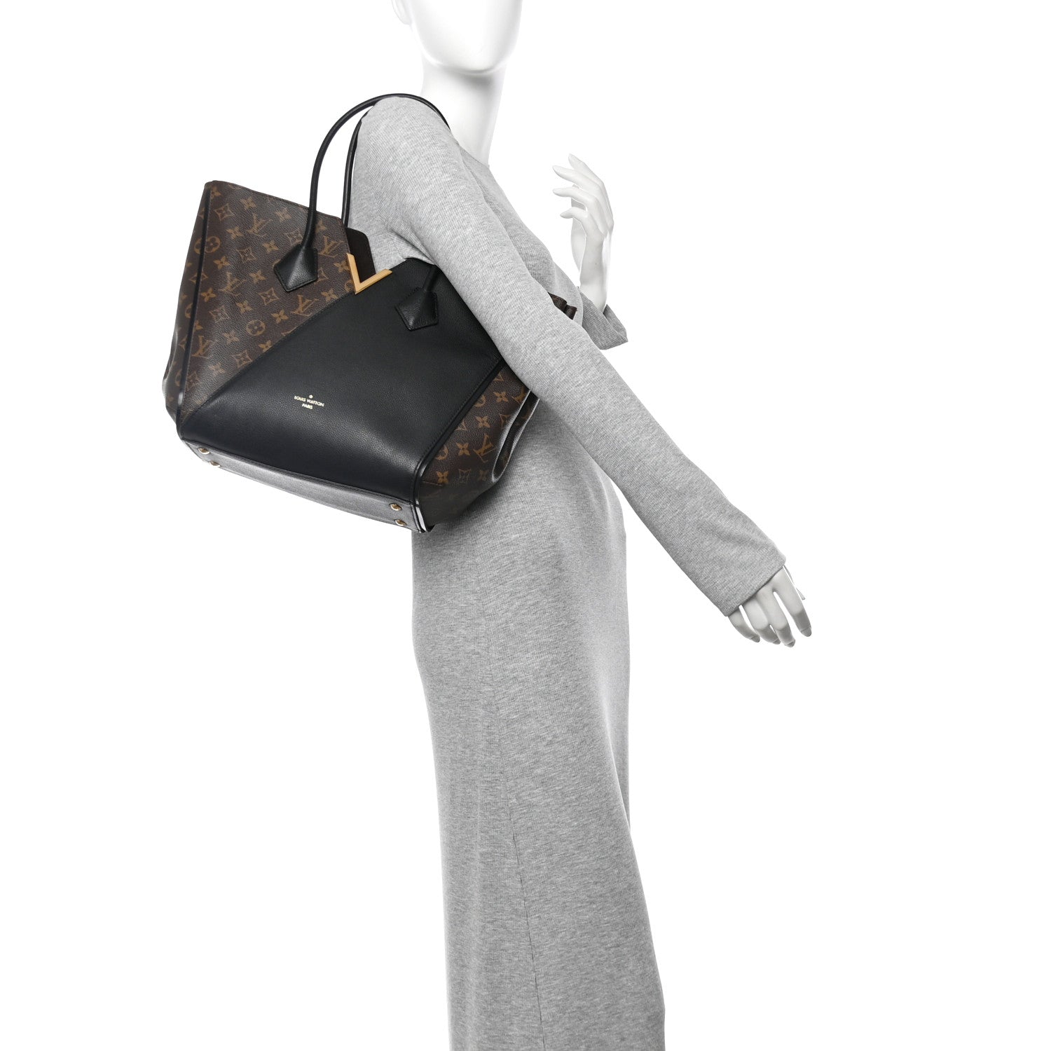 Louis Vuitton Calfskin Monogram Kimono Tote Black 2 of 10