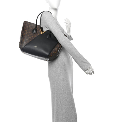 Louis Vuitton Calfskin Monogram Kimono Tote Black 2 of 10