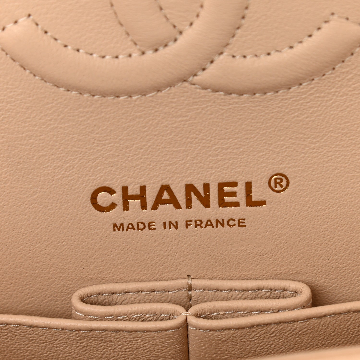 Chanel Caviar Quilted Medium Double Flap Beige 5 of 10