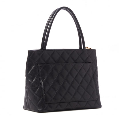 Chanel Caviar Quilted Medallion Tote Black 3 of 10