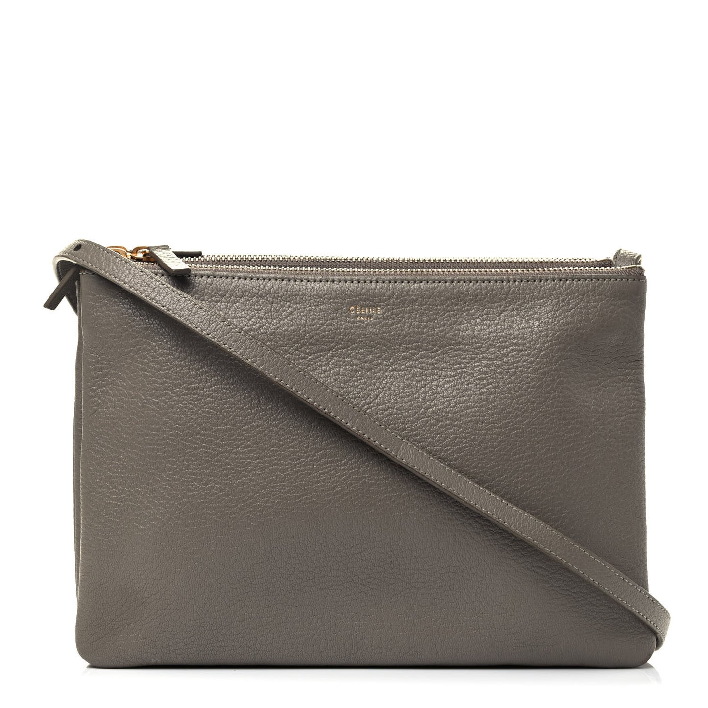 Goatskin Large Trio Crossbody Bag Taupe