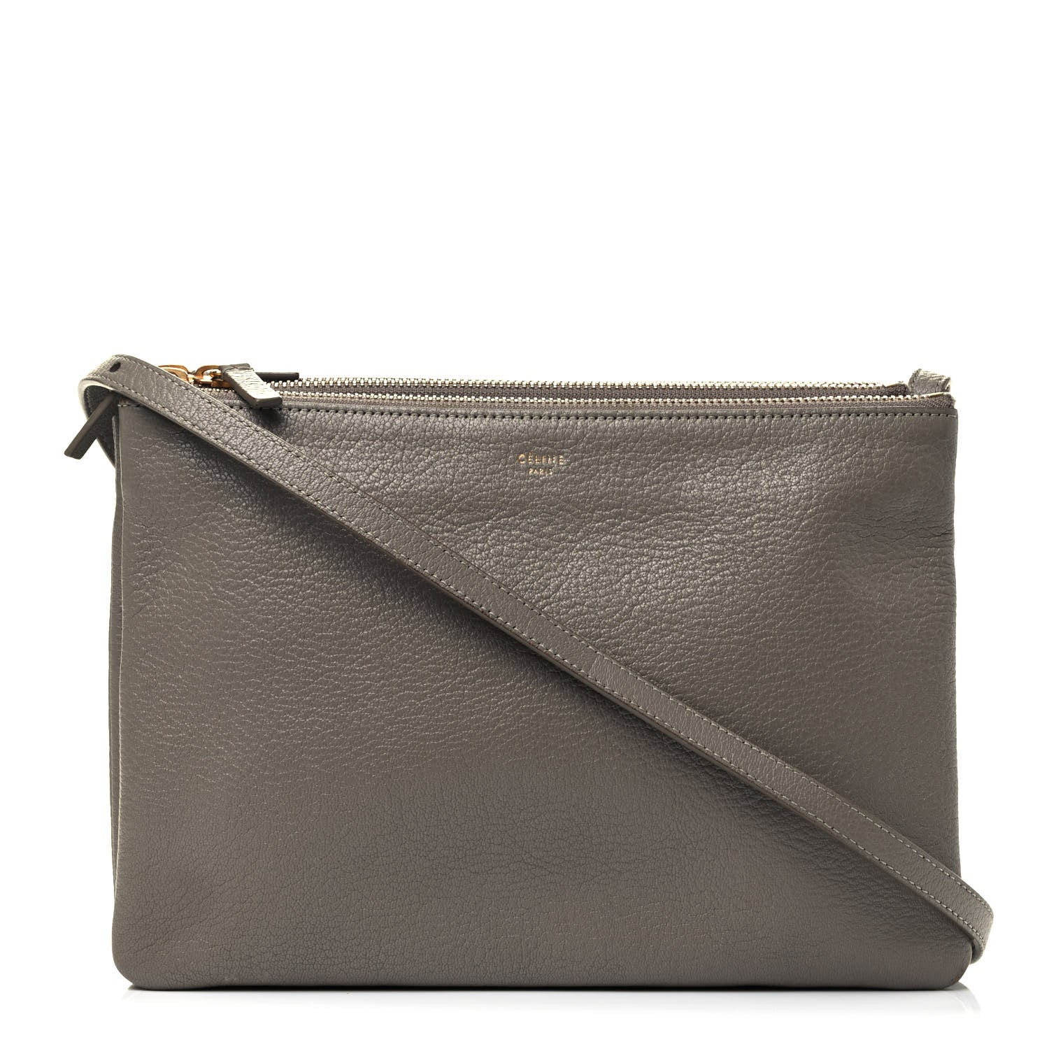 Celine Goatskin Large Trio Crossbody Bag Taupe 1 of 6