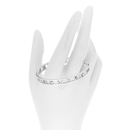 Tiffany Sterling Silver Narrow Atlas Open Bangle Bracelet 2 of 4