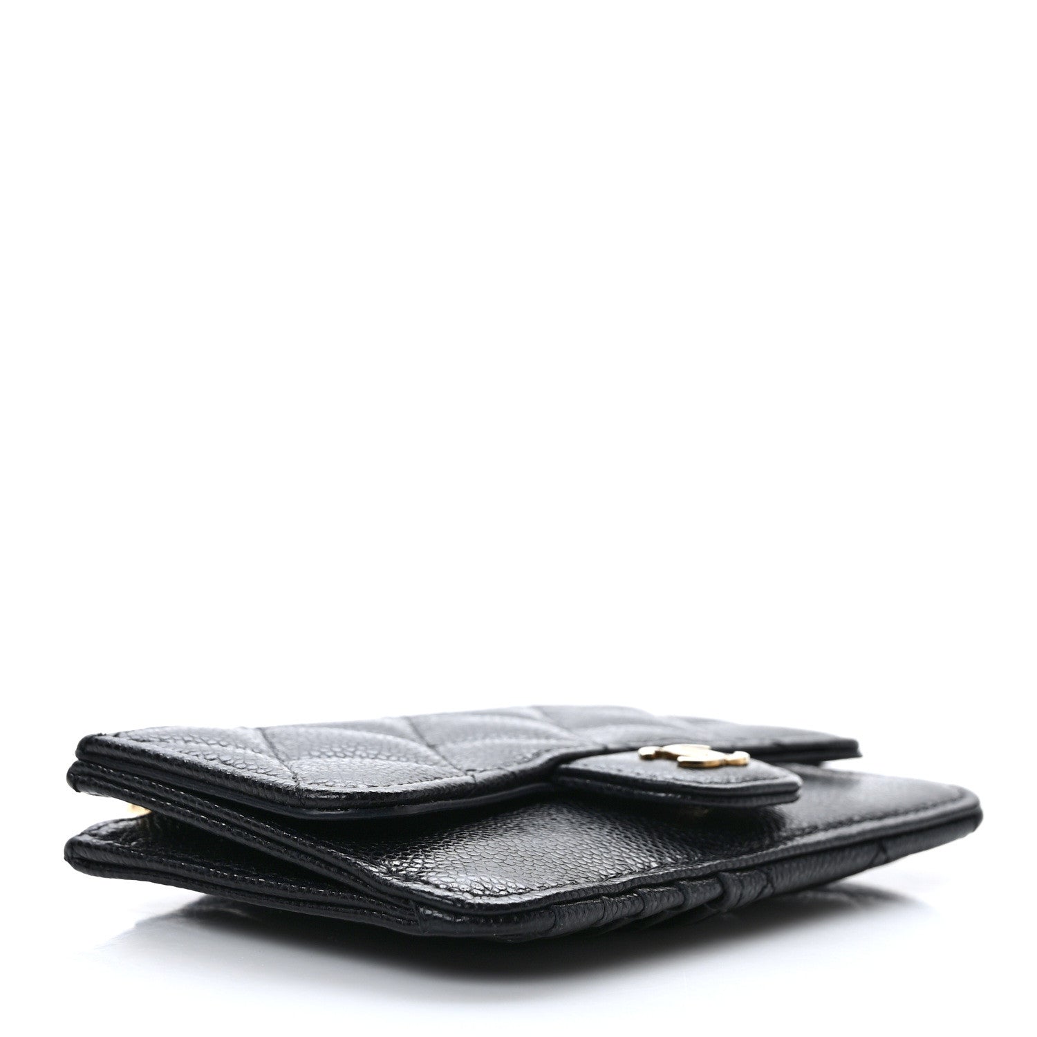 Chanel Caviar Quilted Flap Zip Card Holder Black 4 of 8
