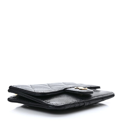 Chanel Caviar Quilted Flap Zip Card Holder Black 4 of 8