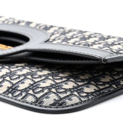 Christian Dior Oblique Fold Over Clutch Blue 10 of 11