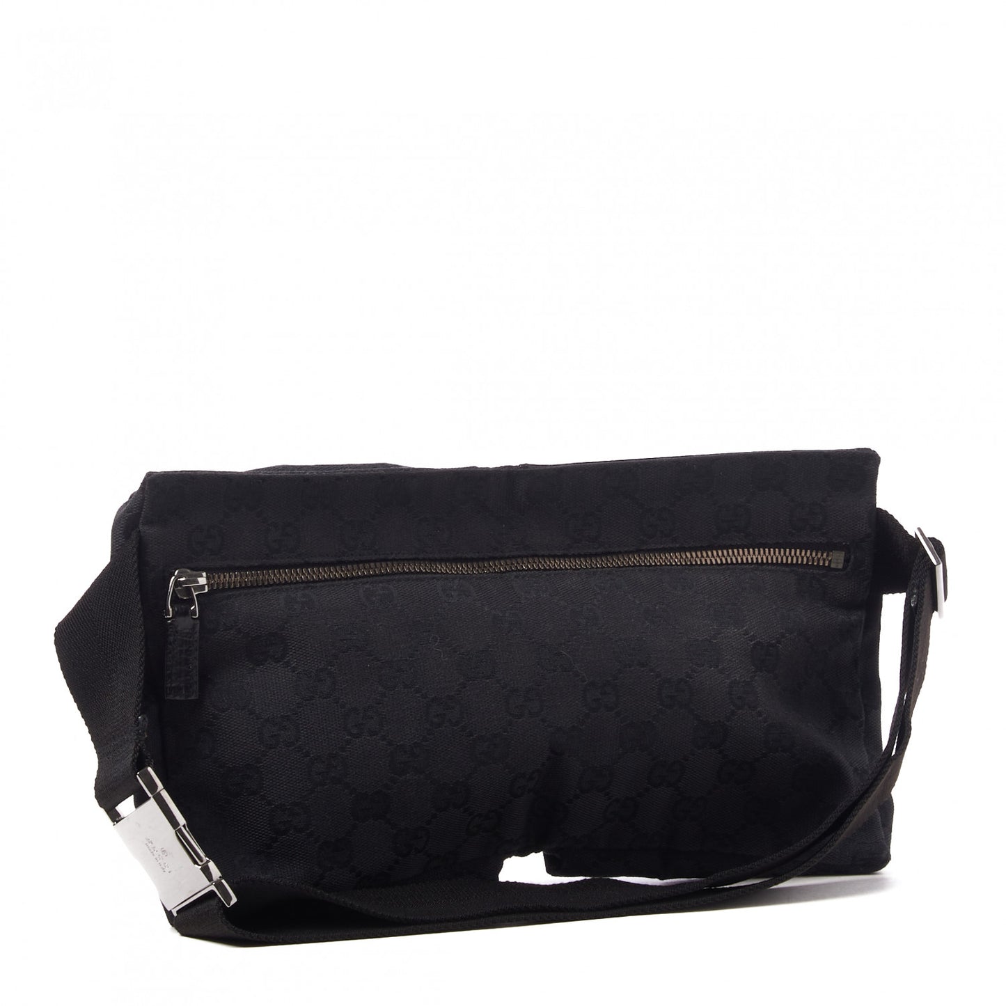 GG Monogram Double Pocket Belt Bag Black