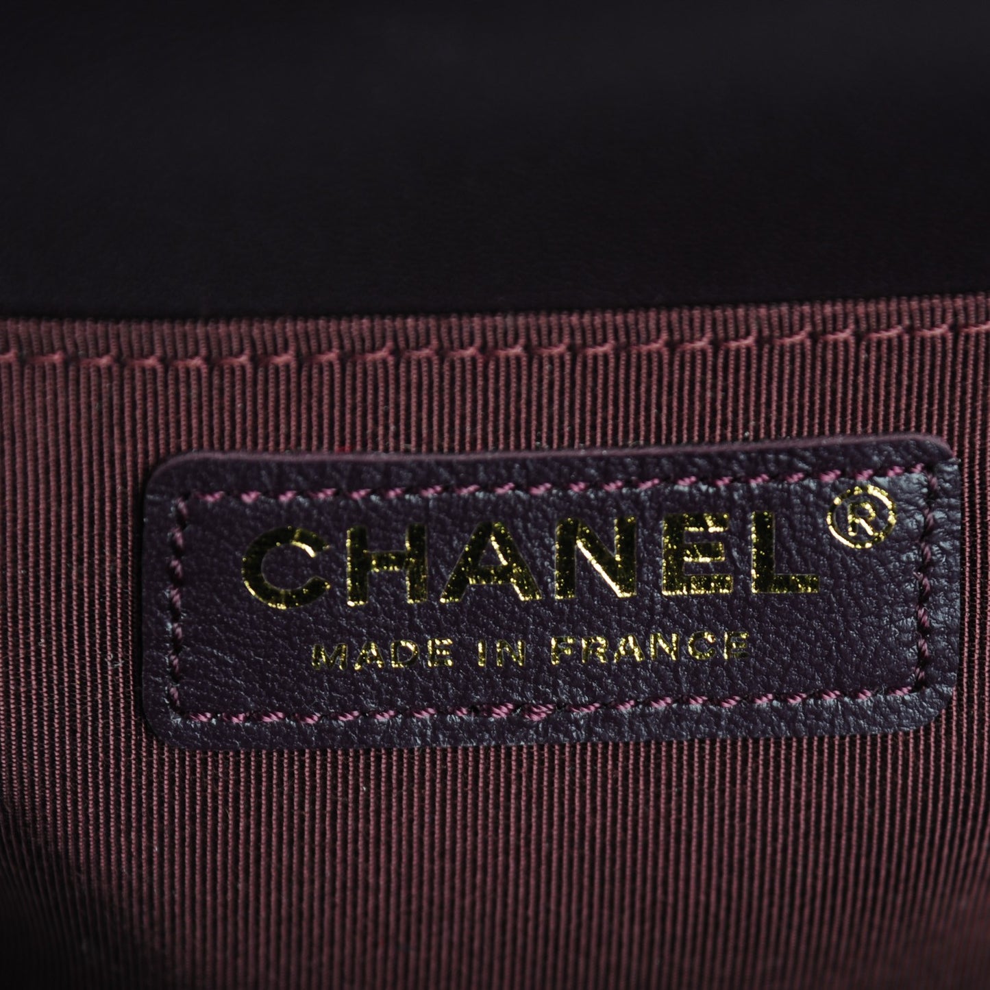 Lambskin Quilted Medium Boy Flap Dark Purple